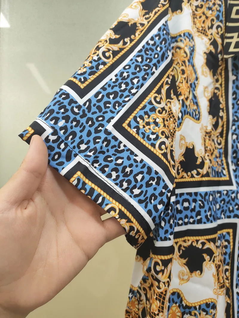 Men Casual Shirt Men Kimono Cardigan Summer Men's Clothing Casual Fashion Printed Shirt Cardigan Short Sleeve Shirt
