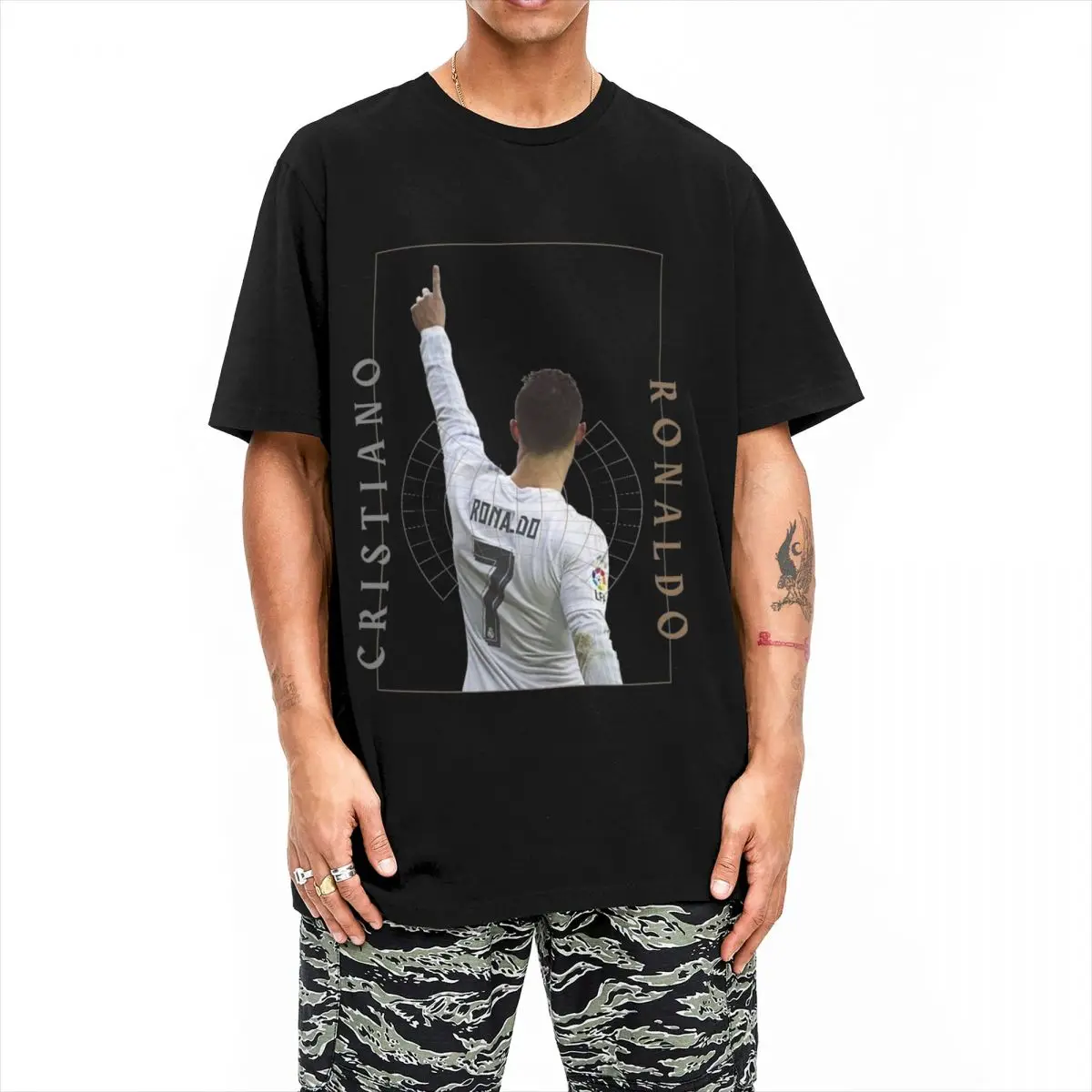 CR7 Sportág T Ing férfiak cristianoed ronaldoed Mulatságos Vicces Pamut T shirts Födémgerenda O nyakú Népi tees Olcsón biss méret Öltözet