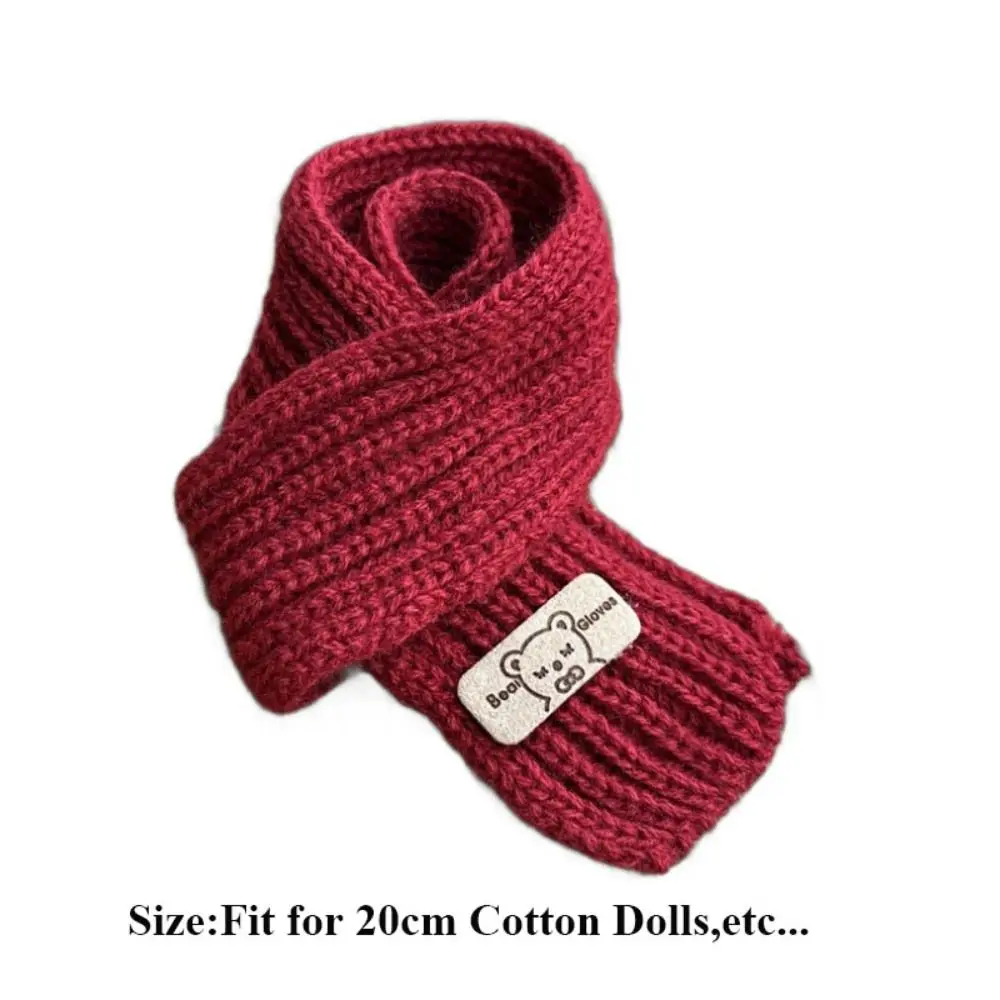 New Fashion Doll Knit Scarf Handmake Multi-colors Dolls Accessories Casual Wear Kids Gift Toys For 20cm Cotton Dolls