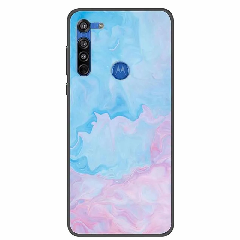 Elegant Marble Soft TPU Silicone Phone Cover - Artistic Cat Design Bumper Case for Moto G Pro and Stylus