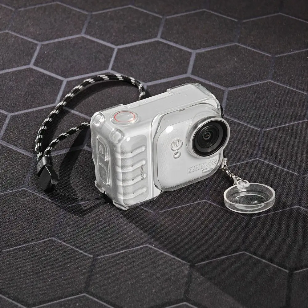 TPU Clear Protective Case Transparent Scratch-proof Body Cover Full Coverage With Anti-lost Rope Lens Cap for Insta360 Go Ultra