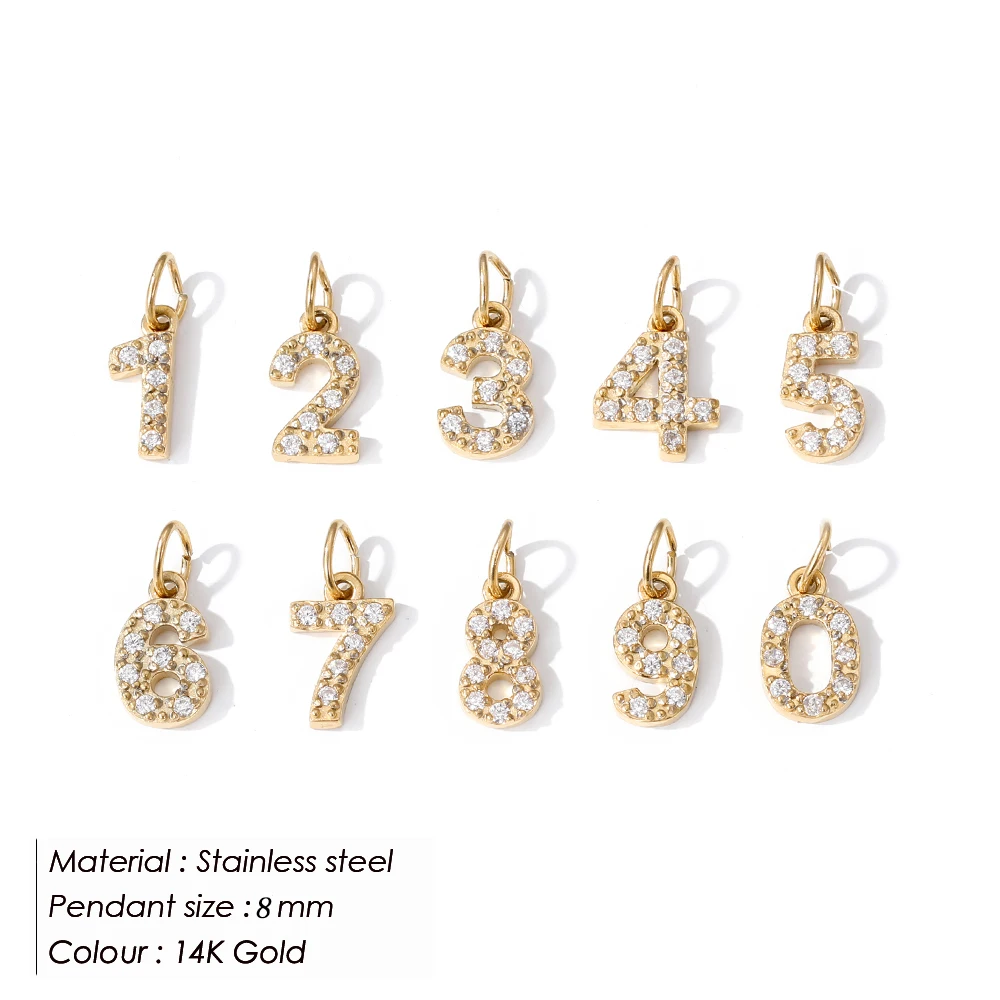 Stainless Steel Letter DIY 26 Initial Pendant for Women Zircon Alphabet Charms for Jewelry Making Customizable Name Accessories 6