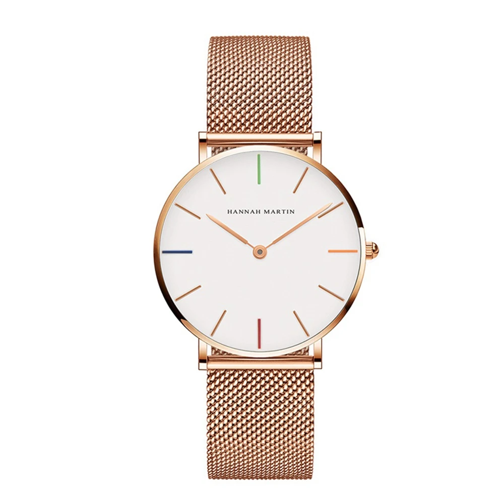日本のクォーツムーブメント 高品質の女性用時計 36mm ステンレス鋼 ピンクゴールド 防水 フェミニン Dropshipping Dropshipping Watchesdropshipping Women Aliexpress