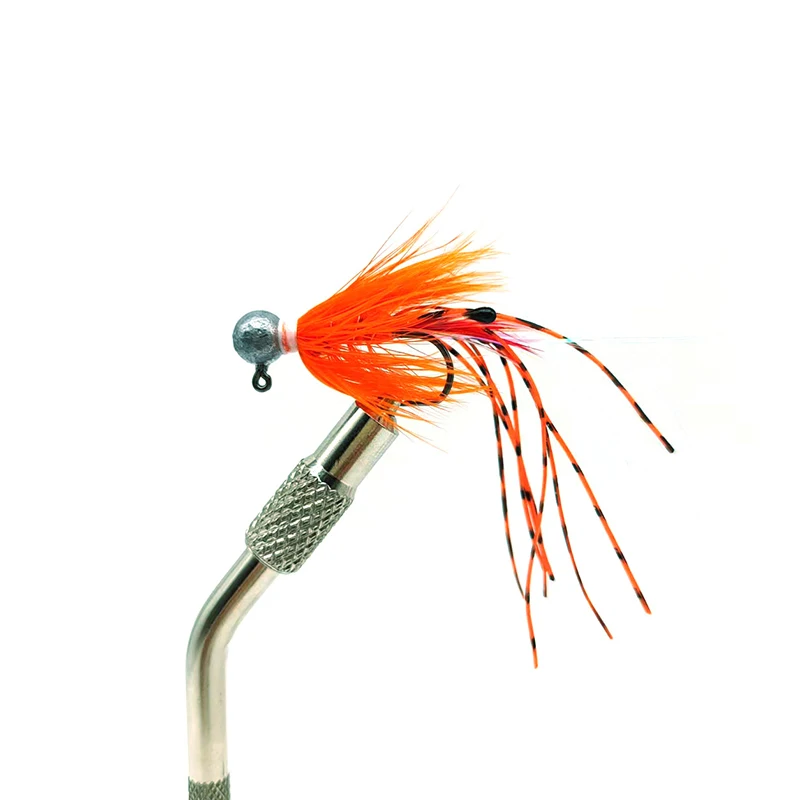 5pcsFlyFishingFliesJigHeadHookStreamersTroutSalmonBassFlyFishingLureArtificial