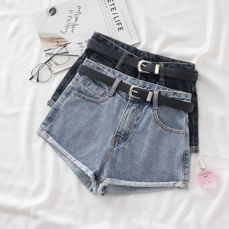 New Chic Summer High Waisted Short Jeans Women Clothing Vintage Casual Loose Wide Leg Pant Denim Streetwear Fashion Short Female
