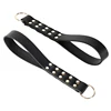 27.5cm Double Layer Leather Paddle Riding Crops Flogger Horsewhips Spikes Rivet Fixed Handle Spanking Paddle Slapper 3