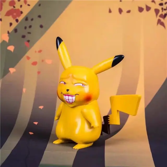 2022 New Pokemon Funny Freak Pikachu Bulbasaur Charmander Squirrel PVC Anime Action Figure Model Doll Toy Children's Gift 3