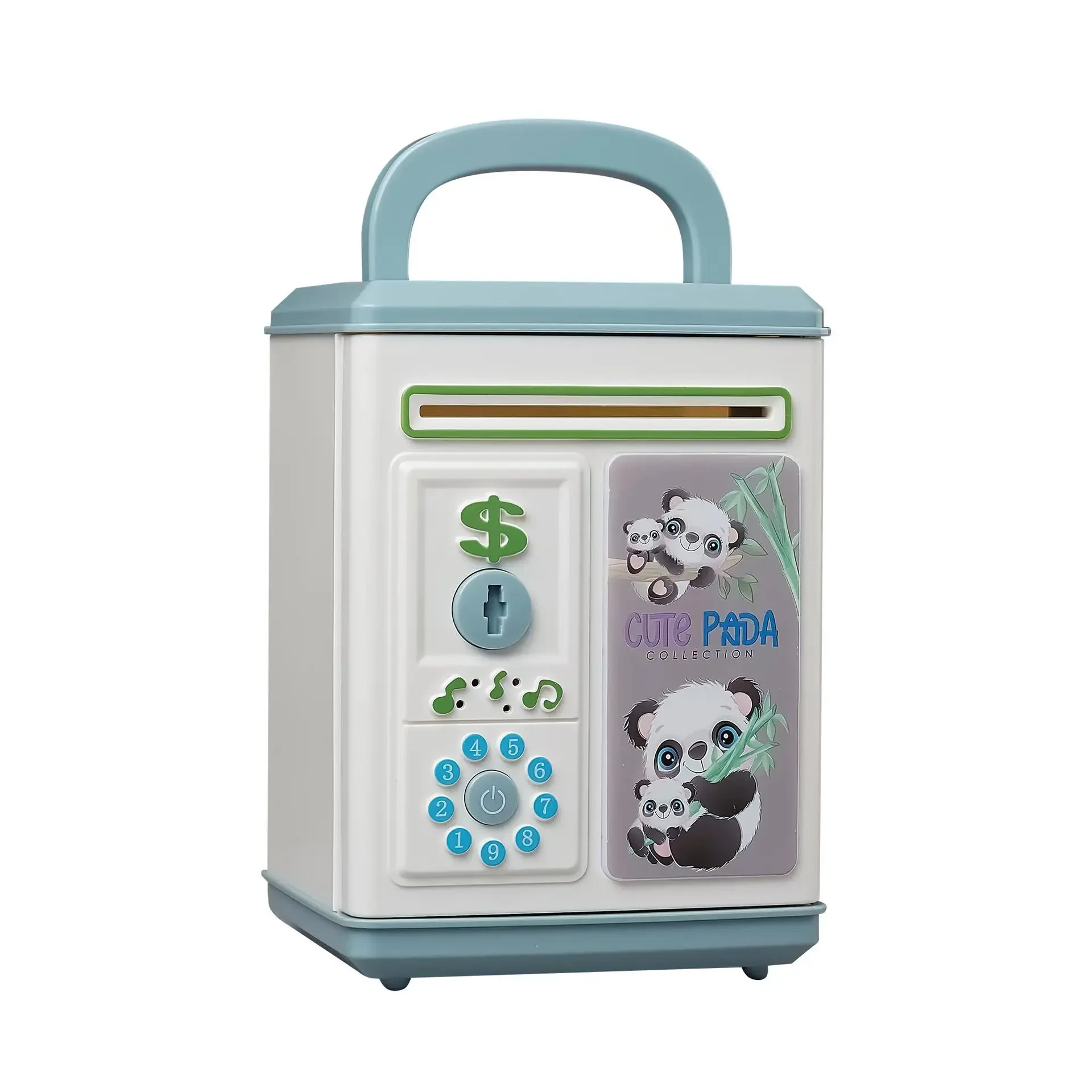 ATM Bank with Electronic Music & Key Lock Kids Interactive Savings Bank Toy Educational Money Management Learning Toy for Kids