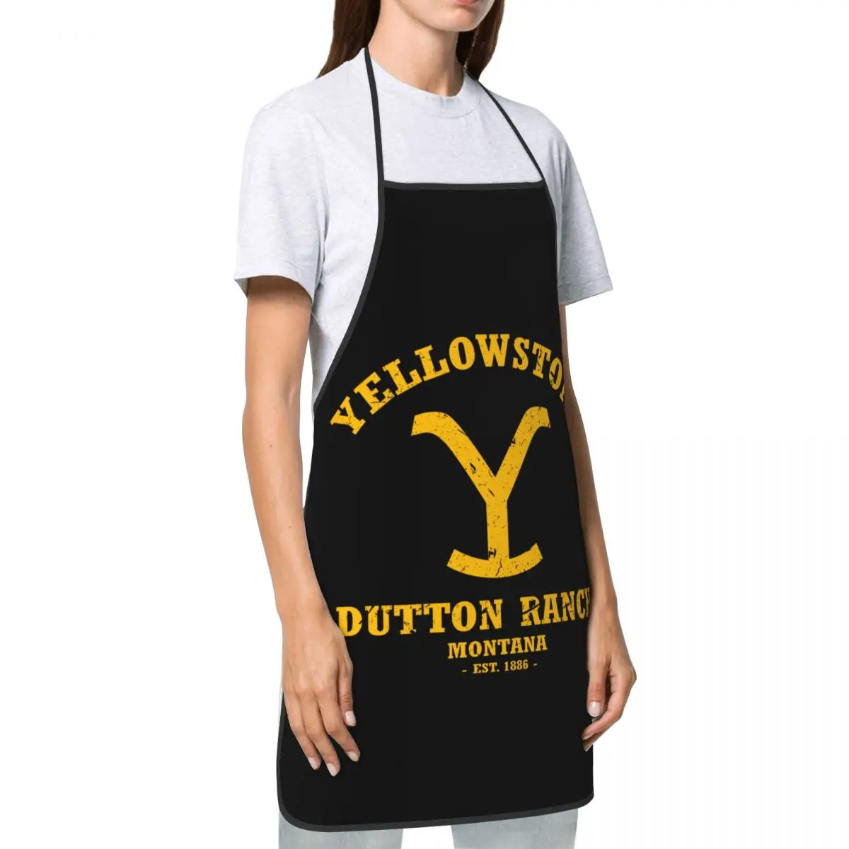 Custom Yellowstone Dutton Ranch Funny Aprons Women Men Adult Unisex Kitchen Chef Bib Tablier Cuisine Cooking Baking Painting 3