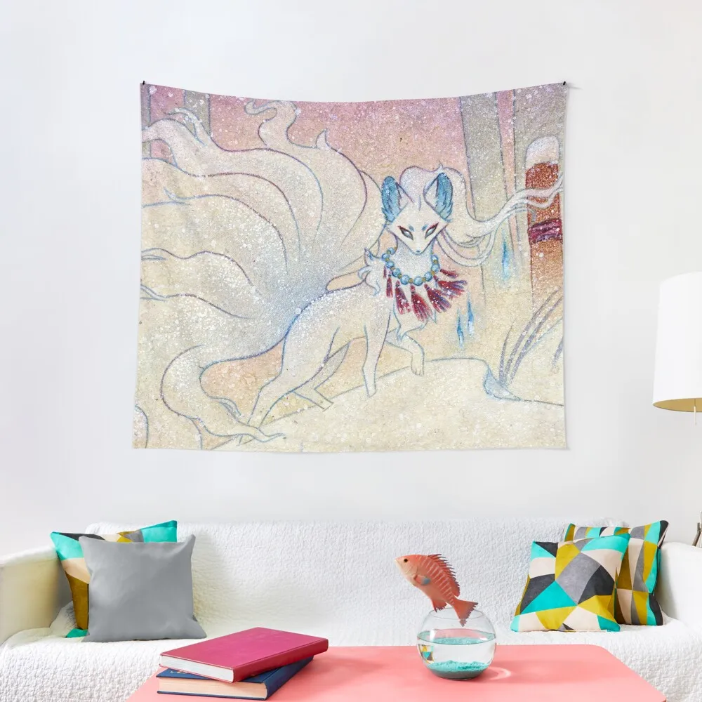 

Kitsune Guardian - Fox Yokai TeaKitsune Tapestry Decoration Bedroom Wall Mural Room Decor Custom Tapestry