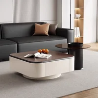 Tables basses esthétiques, table basse moderne de luxe, table d'appoint tendance avec rangement, Mesa De Centro, meubles de salon 5