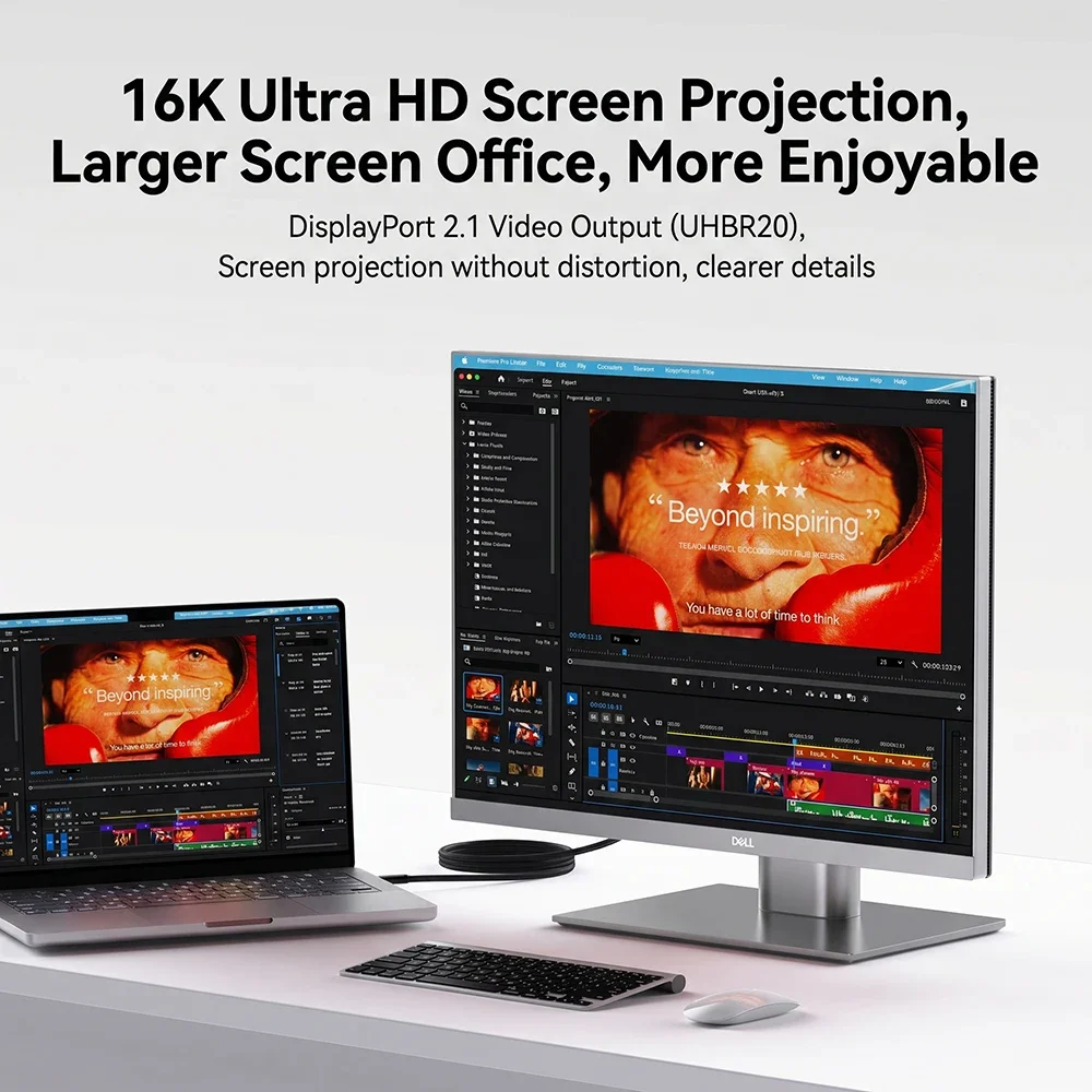 썬더볼트 5 동축 케이블 USB4 타입 C to 타입 C 120Gbps PD 240W 고속 충전 케이블 16K 맥/PC 호환 풀 기능 지원