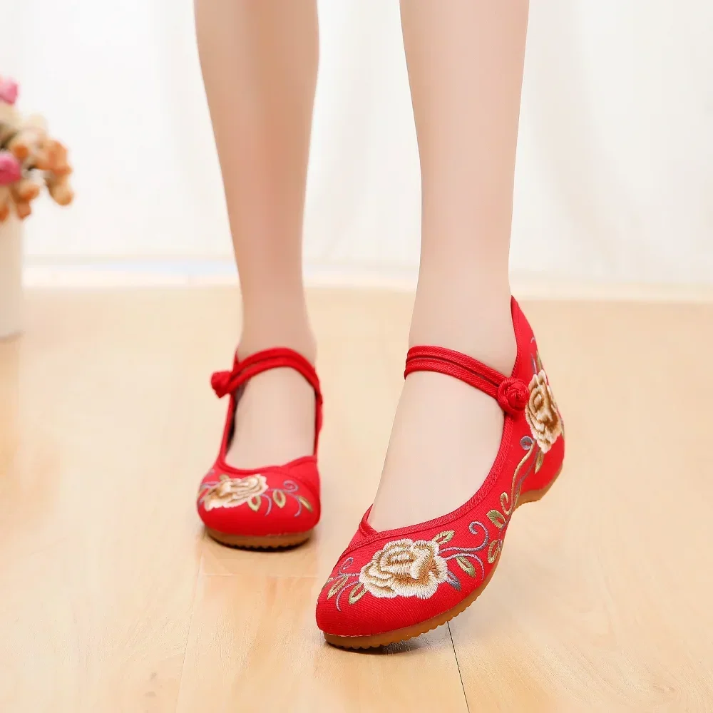 Women Shoes Casual Vintage Ethnic Style Embroidery Chinese Style Summer