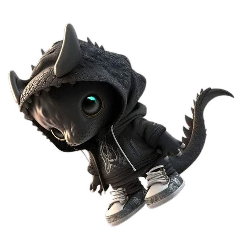 

Halloween Dinosaur Sculpture Resin Mini Dragon Statue Ornaments Elf Figurine