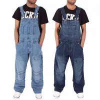Workwear Trousers Programmer Polytechnic Man Hundred Men's Denim Back Trousers Fashion Multi-pocket Loose Jeans 1