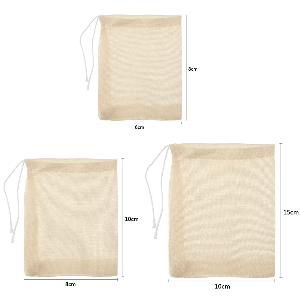 20pcs/Lot Tea Bags Cotton Gauze Tea Filter Bags for Spice Infuser with String Heal Seal Disposable Teabags Empty Bag