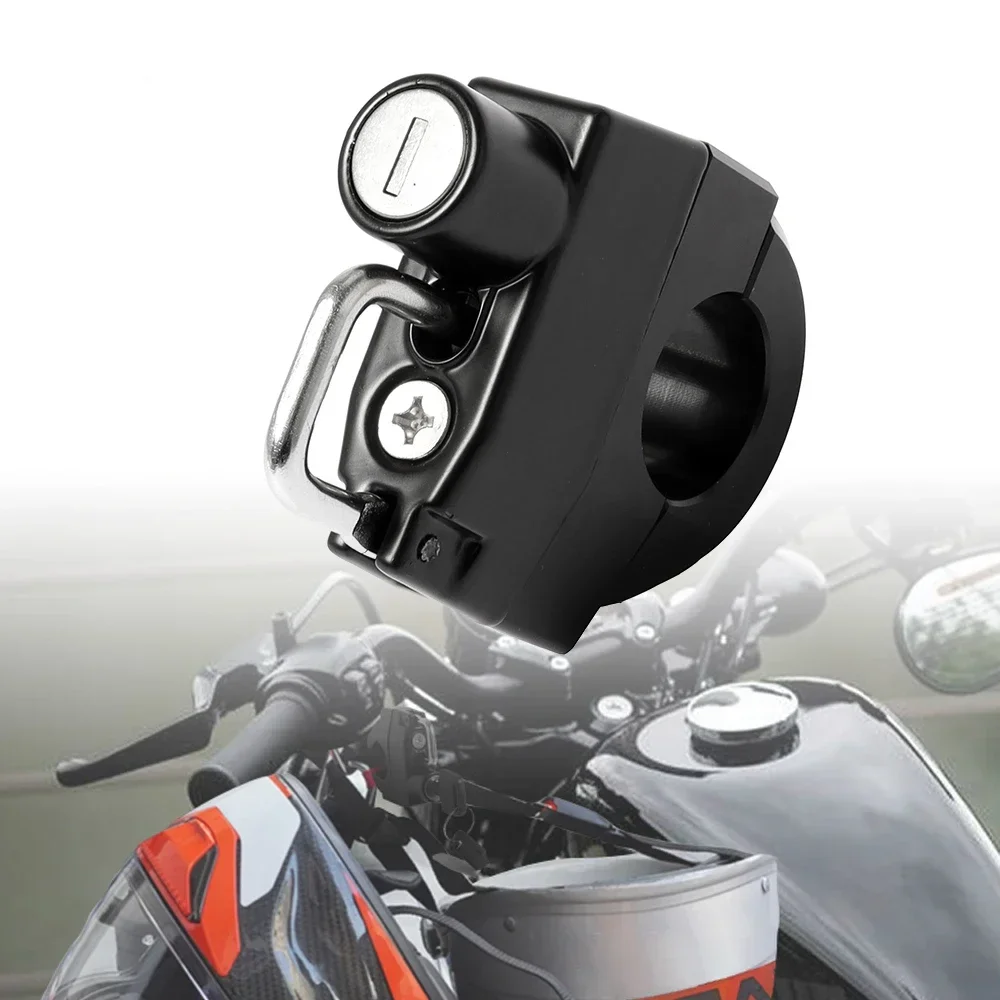 Motorcycle Helmet Lock 25mm Handlebar Frame Tube With 2 Keys Black Motorbike Anti-thief Security Padlock Accessories Universal motorcycle helmet headset motorbike wireless bt5 0 headphones with microphone supports automatic answering motor helmet earphone