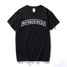 Camiseta de algodón de manga corta divertida de Moonshiners