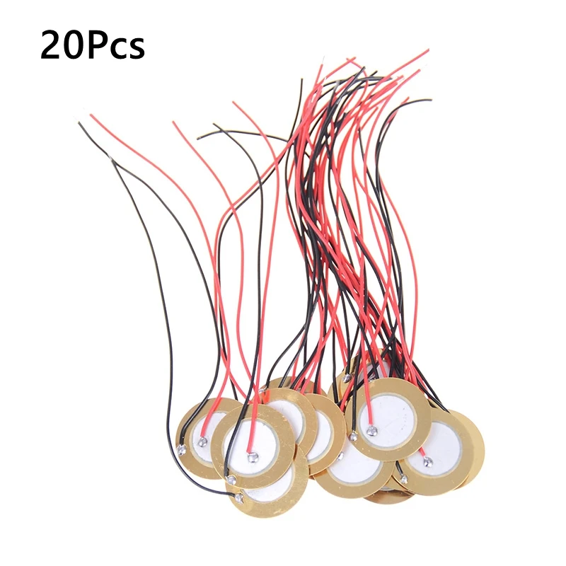 10-Pack Piezoelectric Ceramic Sounder Sensors with Copper Wire