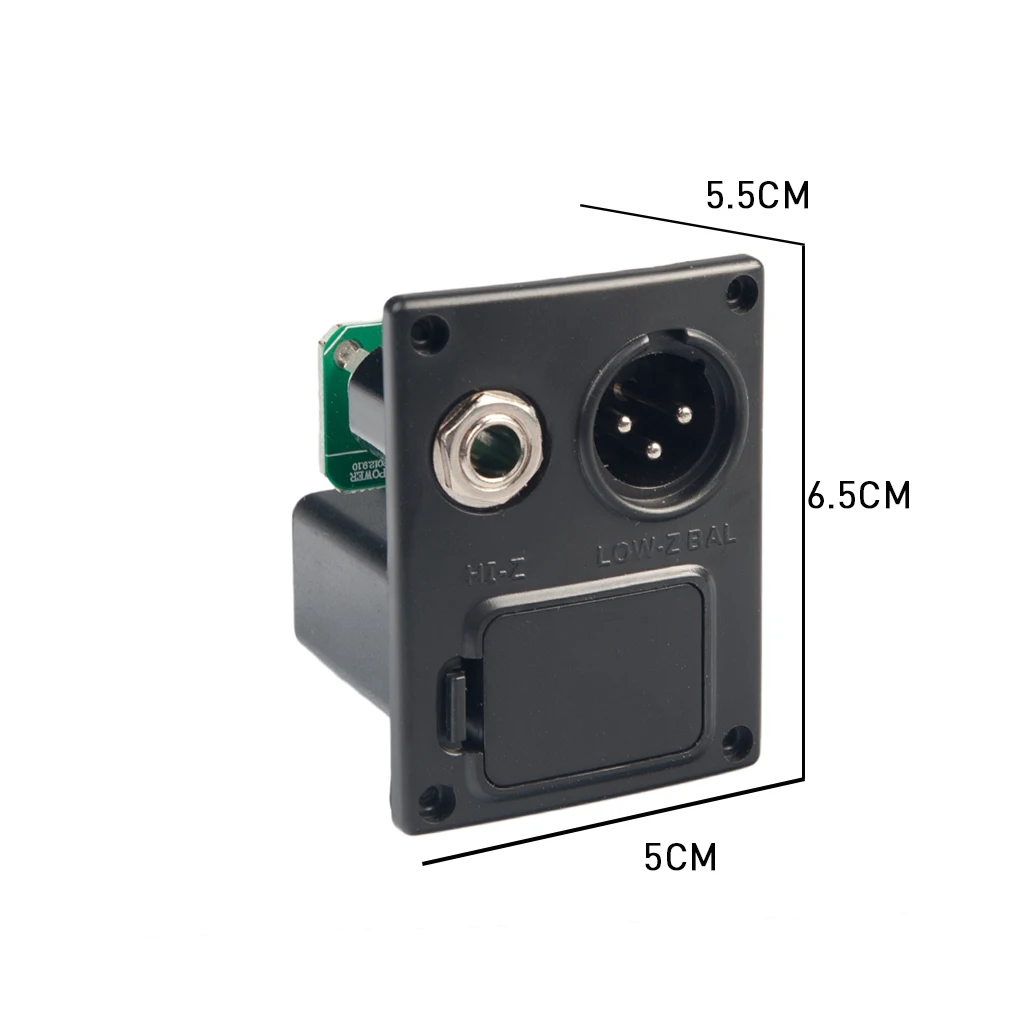 Mugig Guitar EQ Battery Box 4 Pins Case for Acoustic Guitar Equalizer Fits for Ukulele B-Type