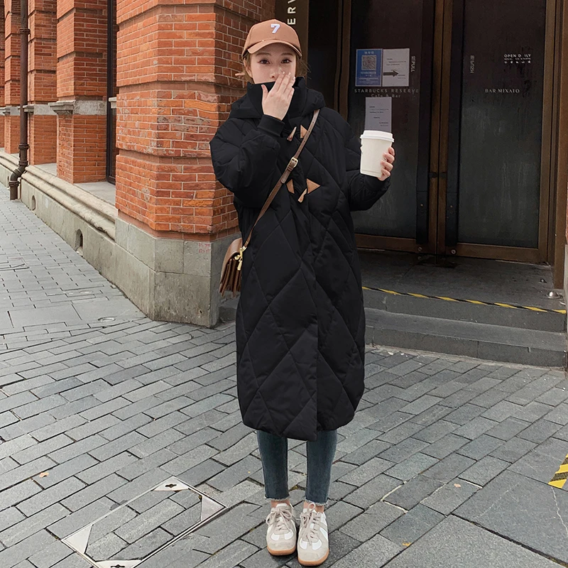 4XL Plus Size Winter Maternity Coats Korean Style Long Sleeve Pregnancy X-Long Outwear Fashion Pregnant Women Loose Bread Jacket