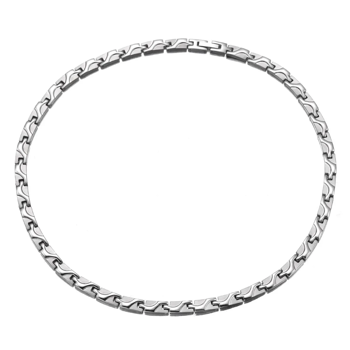 ARADOO Titanium Steel Men's Necklace Collar Simple Design Stainless Steel Magnetic Necklaces