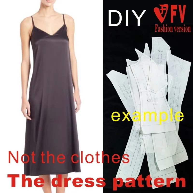 Clothing DIY The dress Dresses Sewing Pattern cutting drawing Elastic fabric Dress Sewing Template BLQ-262