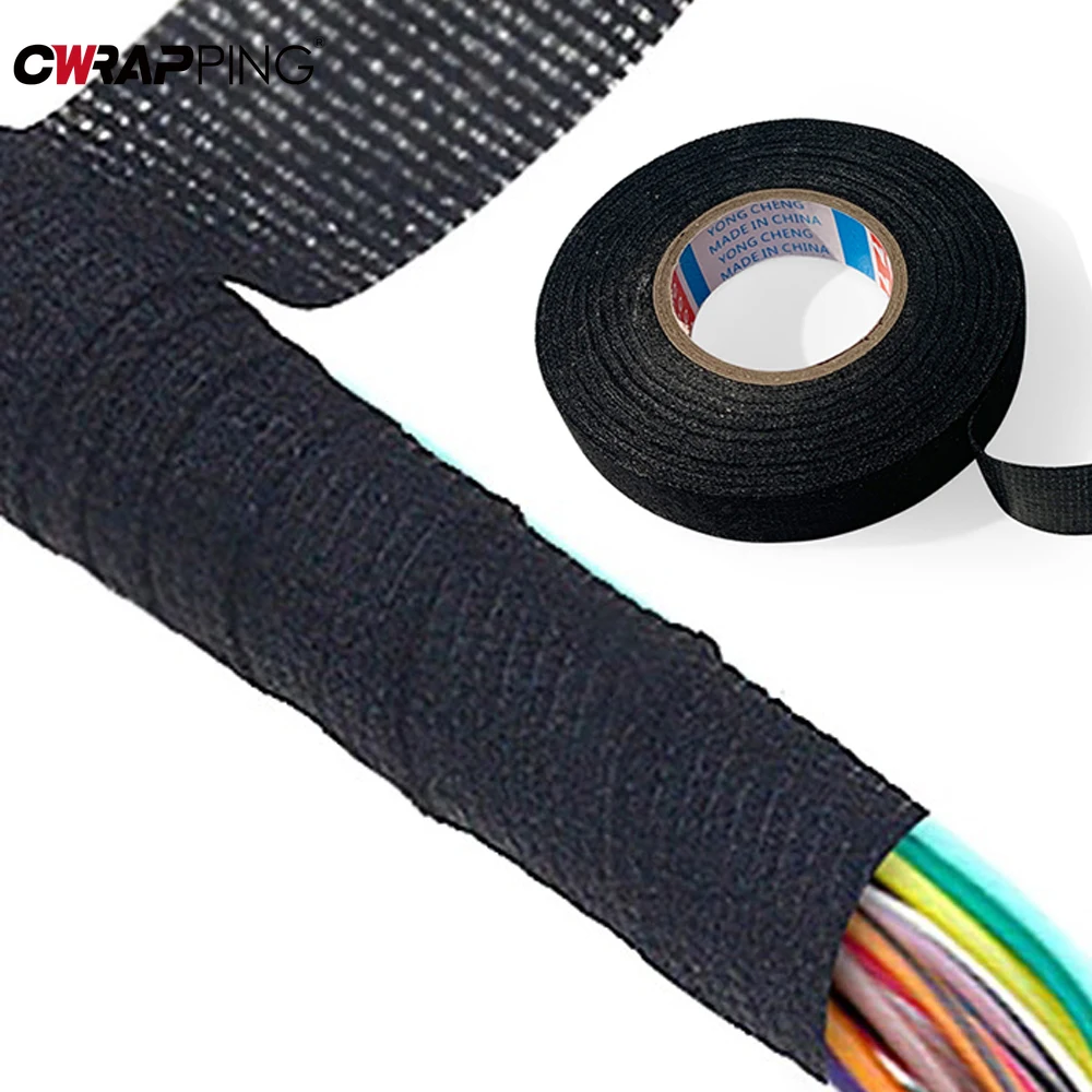 Automotive Wiring Tape Car Cable Harness Fabric Loom Electrical Heat Resistant Bundle Coroplast Adhesive Cloth
