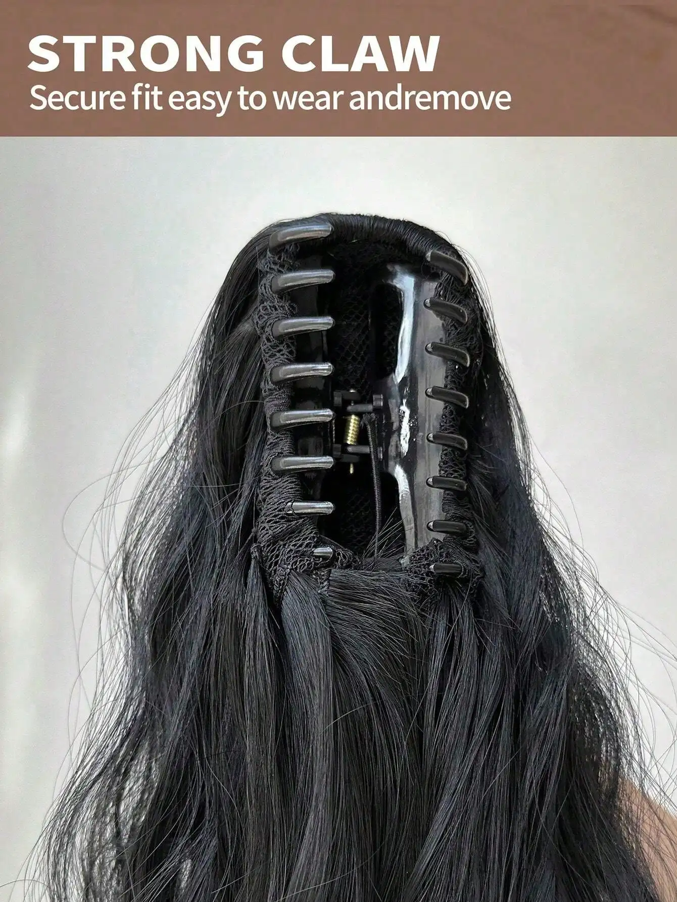 Curly Wavy Synthetic Ponytail Extension Clip On Hair Piece