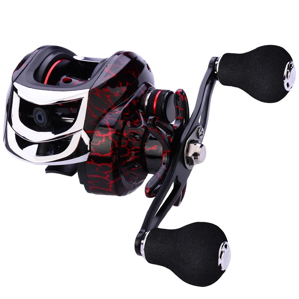 Baitcasting Reel, 7.2:1 Speed Ratio, 18+1 Bearing, Double Brake System Fish 