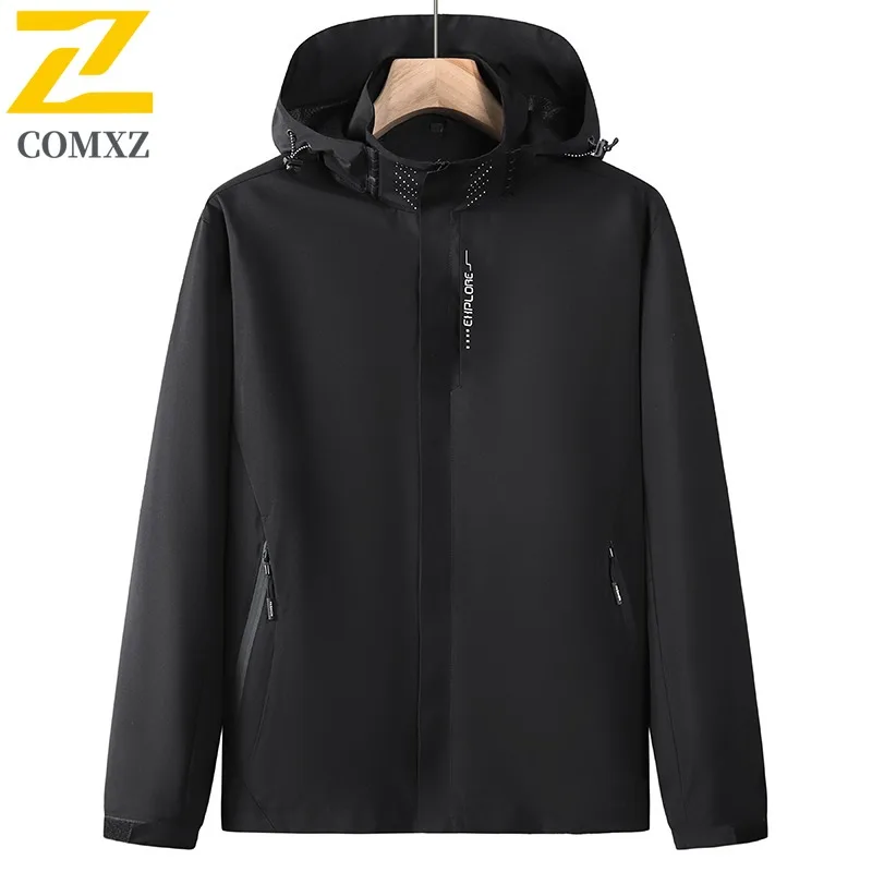 EiAO Jacket Men's Lightweight  Windproof Waterproof Breathable Outdoor Coat for Hiking Camping Fishing All-Season Travel Wear