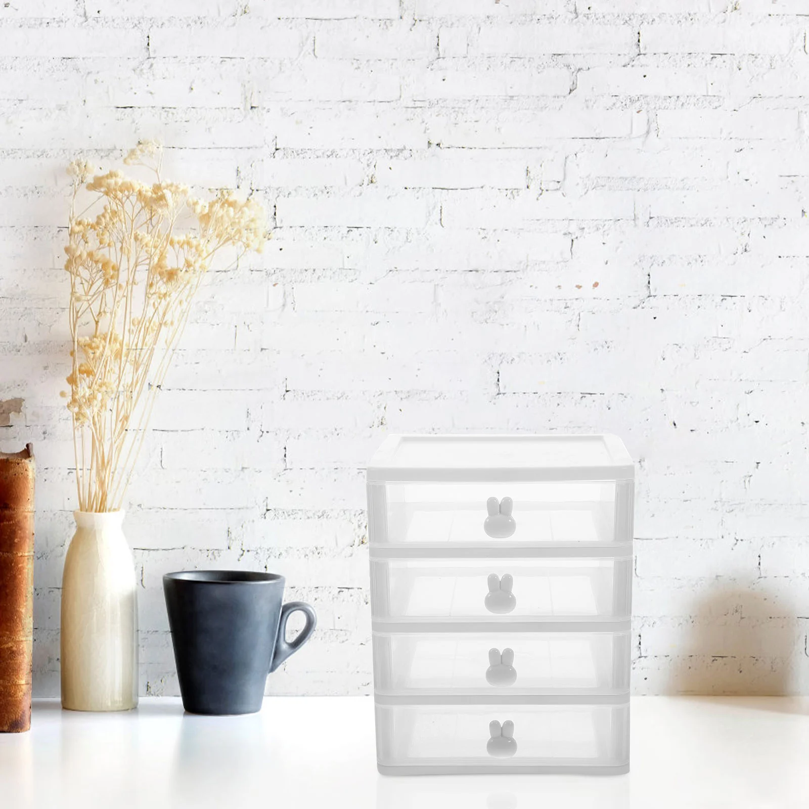 

Desktop Storage Box Multi-function Organizer Desk Organizers Practical Style Makeup Case Plastic Rack