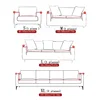 new Stretch Sofa Couch Cover For Living Room L Shaped Combination Chaise Sofa Slipcover Home Decor 1/2/3/4 Seats Removable 2