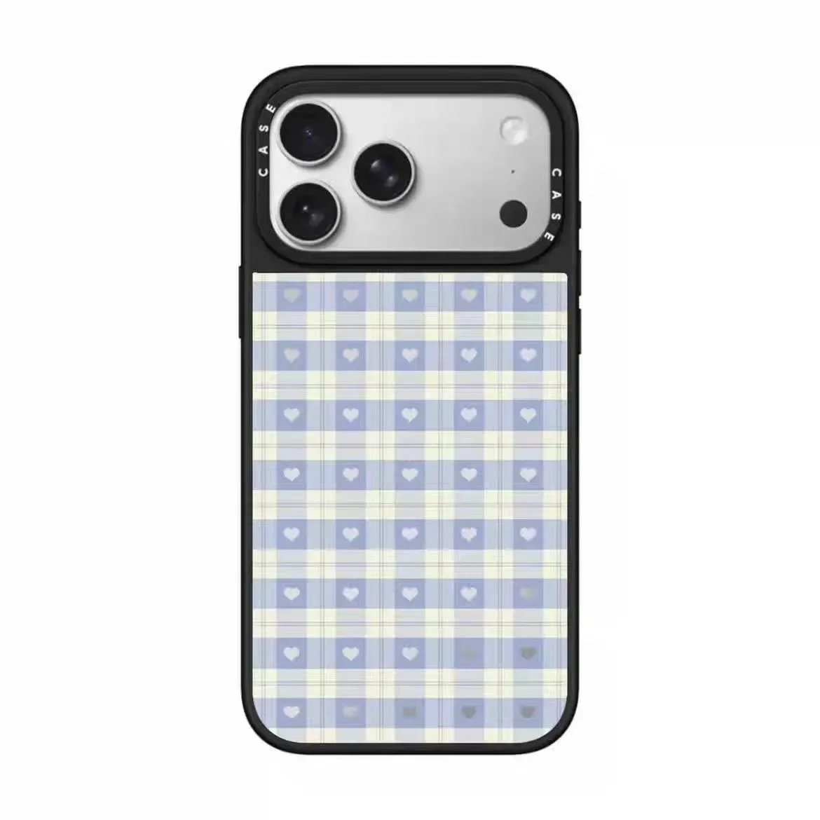 Sanrio Mirror Collection Plaid Heart Design Phone Case