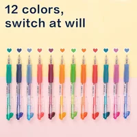 DELI 6/12 Color Gel Pen Set 0.5mm Journal Marking Pens for Planning Drawing & School Supplies Smooth Writing Gel Ink Pens 2