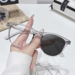 Photochromic Round Transparent Anti Blue Light Glasses (5)