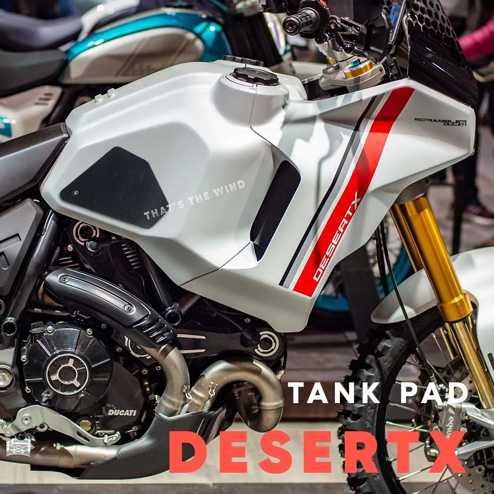 For Ducati Desertx Desert X  Snake Skin Tank Pads Grips Protector Stickers Decal Knee Side Fuel Traction Pad