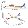 DIY Hand Throw Flying Glider Planes Elastic Rubber Band Powered Flying Plane Airplane Glider Assembly Model Toys For Children 5