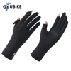 GTUBIKE Sun Protection Gloves Summer Anti-slip Lengthen Wrist Guard Touch Screen Ice Silk Riding Exposed Two Finger Glove Women 1
