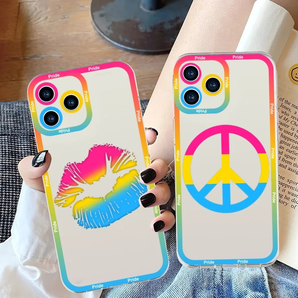 Custodia Per Telefono Pansexual Pride Per Samsung S 23 22 21 20 Ultra Plus Lite Custodia Trasparente