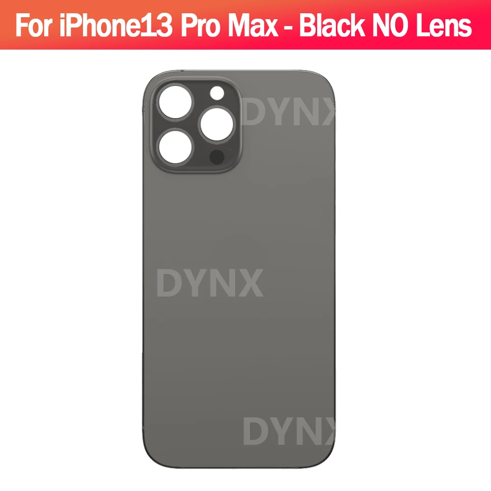 1PCS 유니바디 빅홀 백커버 글래스 (렌즈 없음) 아이폰13 프로 맥스 교체용 후면 도어 하우징 패널 백 글래스