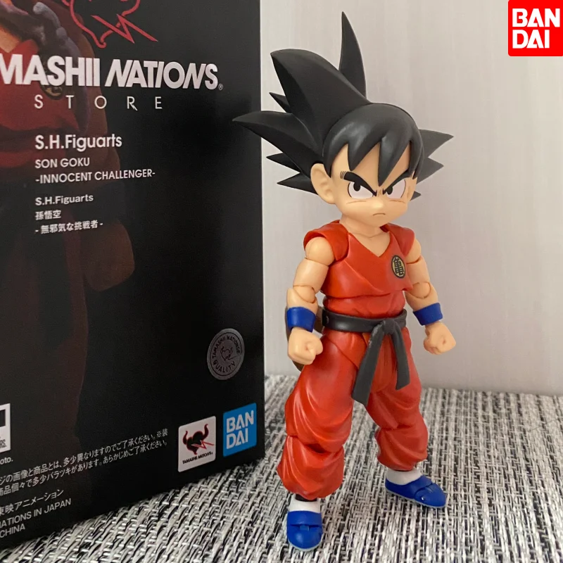 Originale Bandai S.H.Figuarts Shf Dragon Ball Innocent Challenger Son Goku Anime Action Figures Giocattoli Modelli Da Collezione Hobby
