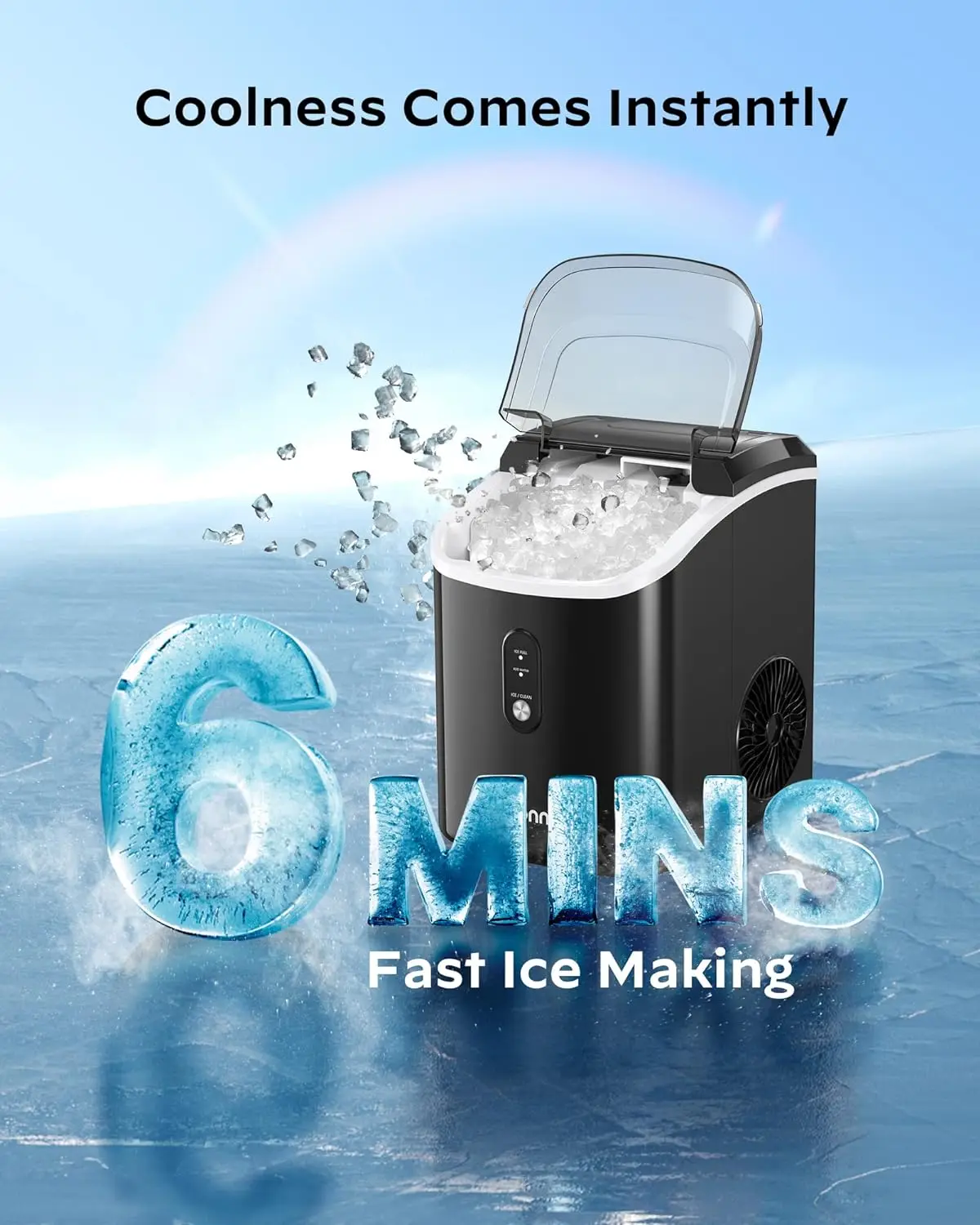 Nugget Countertop Ice Maker – Silonn Chewable Pellet Ice Machine