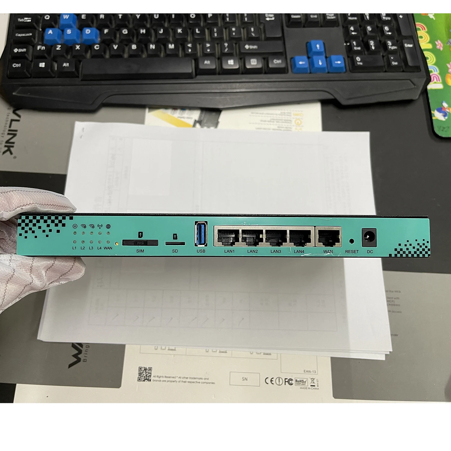 1200Mbps 5G Router SIM M.2 Slot Wireless WIFI 2.4GHz 5GHz 4g 5g RM520N-GL Modem 4*RJ45 LAN 16MB 256MB Openwrt Detachable Antenna - 3