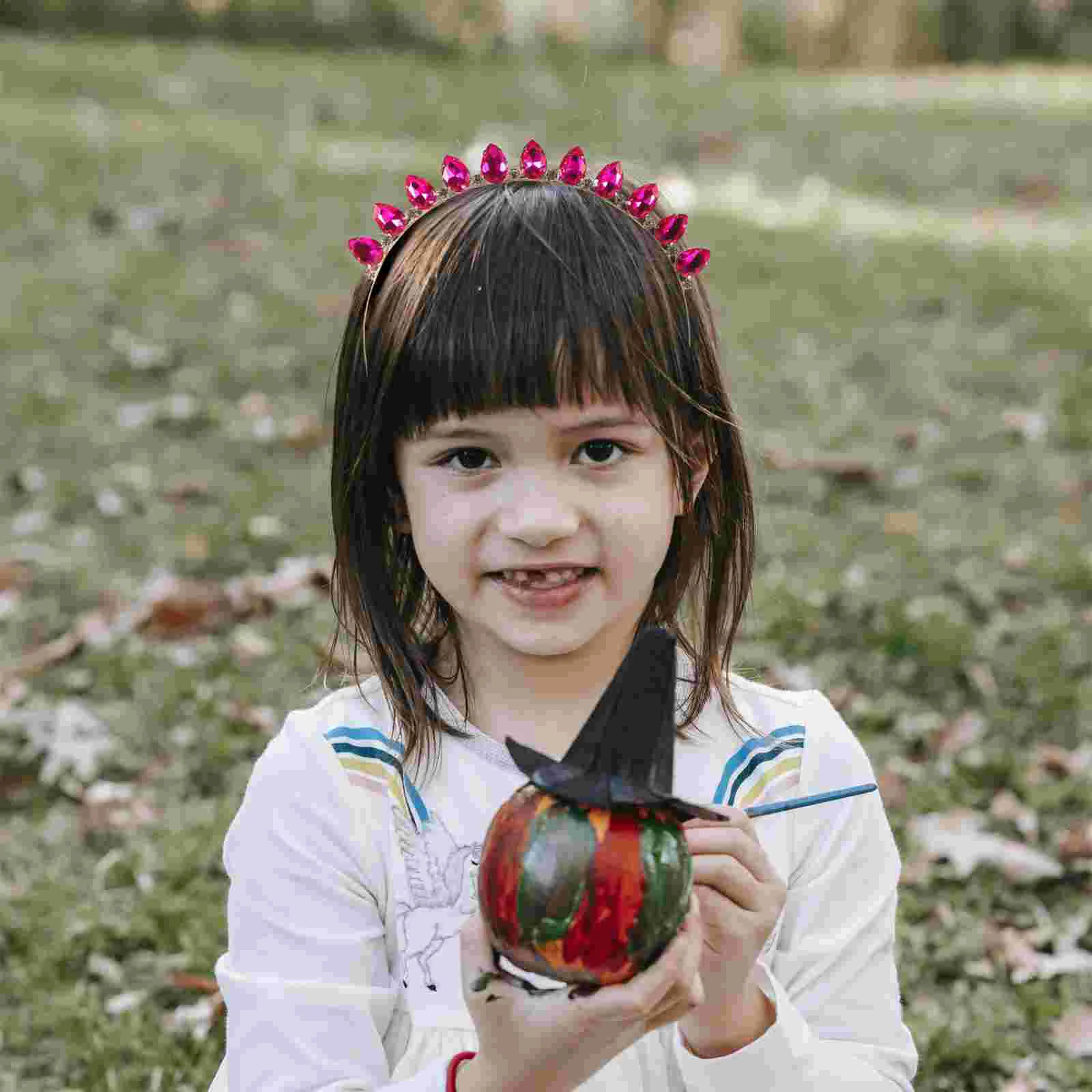 

Crystal Headband Hair Bands Girls Headbands Simple for Cosplay Funny Rhinestones Halloween Miss Birthday Party