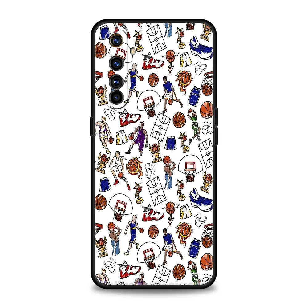 Durable Football-Themed Soft Phone Case with Black Cover