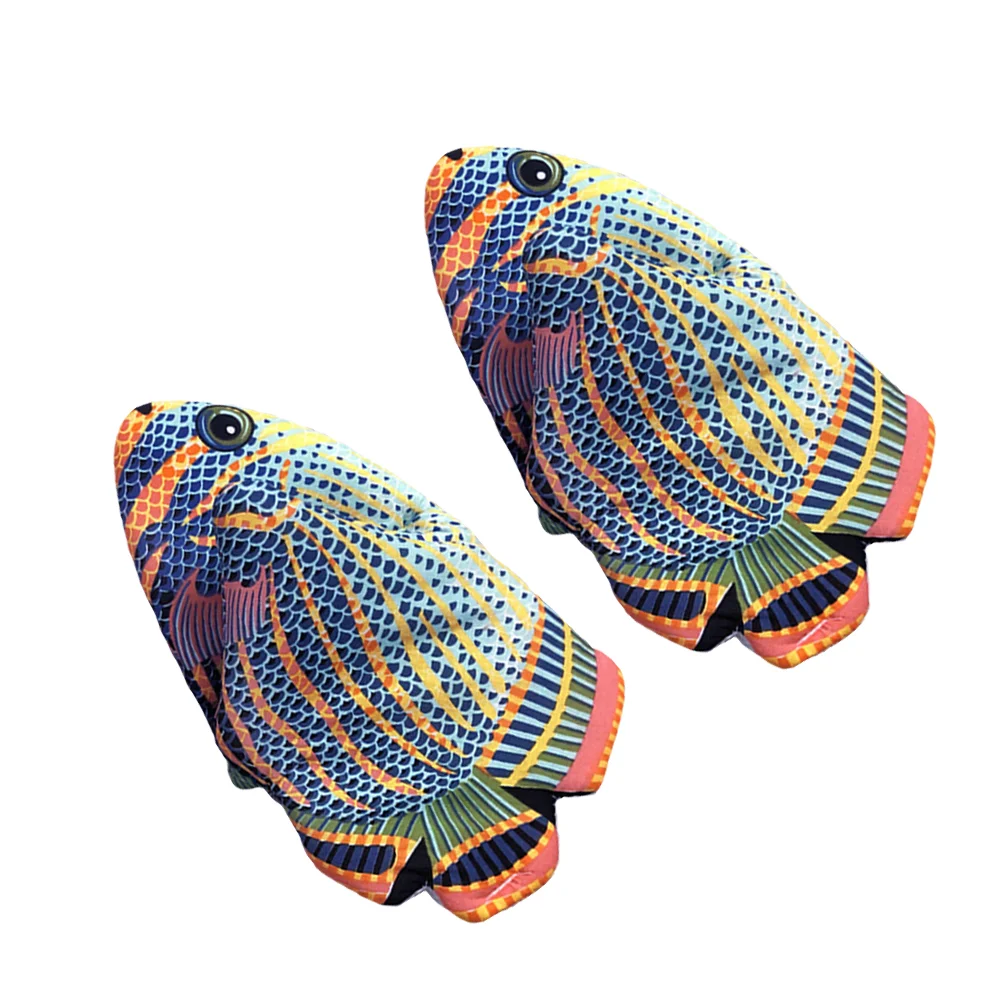 

2 Pcs Oven Mitts Heat Resistant Pot Holders Mittens Kitchen Rack for