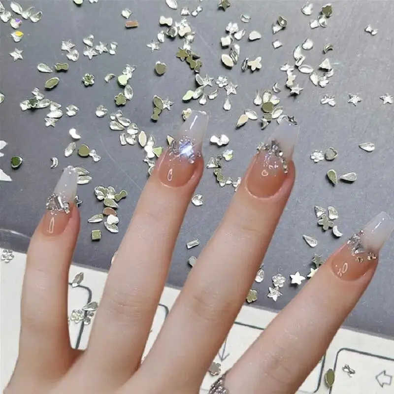 600/100 Stück Mini Nagel Strasssteine Bunte Nail Art Charms 3D Stern Nagel Diamanten Kristall Flatback Nagel Edelsteine Maniküre Zubehör – Detail 8
