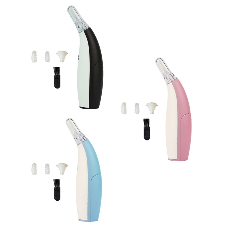 

Baby Adults Ear Wax Remover Cleaner with LED Automatic Silicone Spiral Earwax Removal Soft Safe Ear Massage Tool 1560