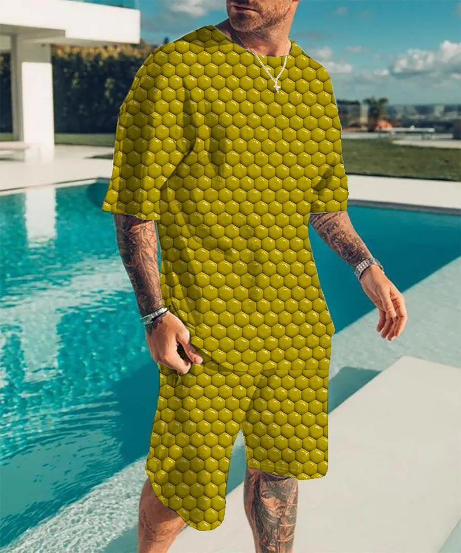 Summer Streetwear Men's Suits Sportswear Men's Oversized Clothes 3D Printed T-Shirts Shorts Sportswear